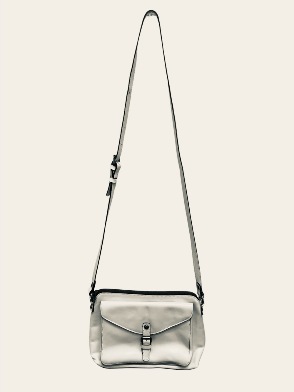 Patricia Nash Heritage Avellino Cross-Body Bag in Cream Leather